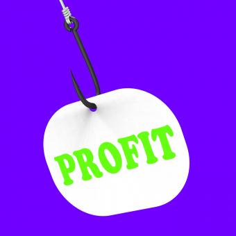 Free Stock Photo of Profit On Hook Shows Financial Incomes And Earnings