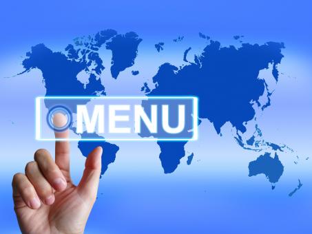 Free Stock Photo of Menu Map Refers to International Choices and Options