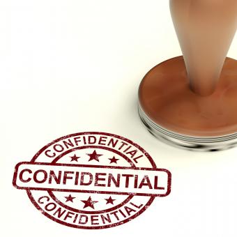 Free Stock Photo of Confidential Stamp Showing Private Correspondence Or Documents