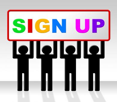 Free Stock Photo of Sign Up Represents Join Subscribing And Admission