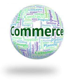 Free Stock Photo of Commerce Word Represents Trade E-Commerce And Purchase