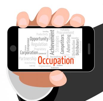 Free Stock Photo of Occupation Word Shows Line Of Work And Career
