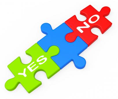 Free Stock Photo of Yes No Shows Uncertainty And Decisions