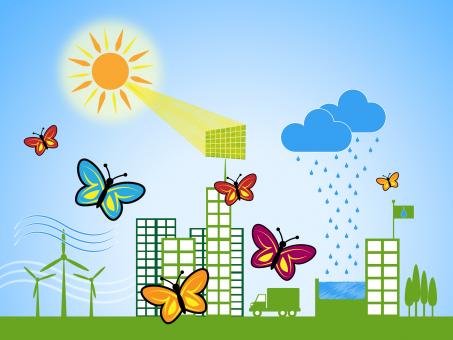 Free Stock Photo of City butterflies shows downtown butterfly naturally flying