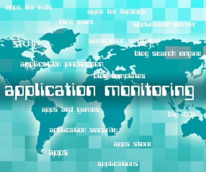 Free Stock Photo of Application Monitoring Shows Observer Words And Apps
