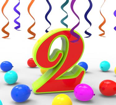 Free Stock Photo of Number Two Party Shows Birthday Celebration Or Party