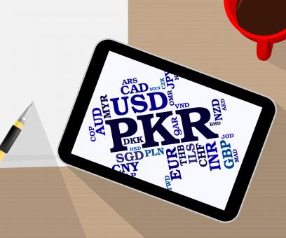 Free Stock Photo of Pkr Currency Shows Pakistan Rupee And Banknotes