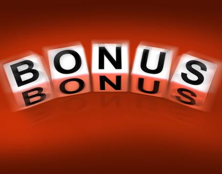 Free Stock Photo of Bonus Blocks Displays Promotional Gratuity Benefits and Bonuses