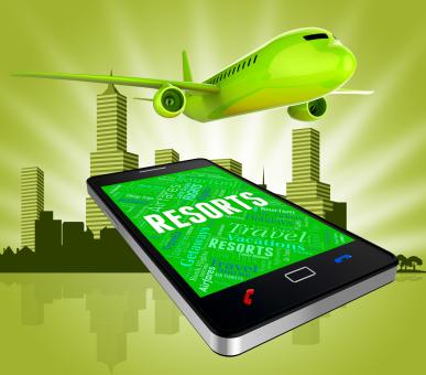 Free Stock Photo of Resorts Online Shows Web Site And Aircraft