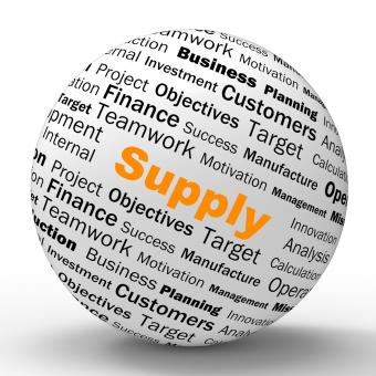 Free Stock Photo of Supply Sphere Definition Shows Goods Provision Or Product Demand