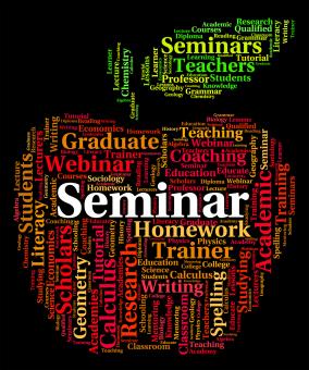 Free Stock Photo of Seminar Word Shows Conference Seminars And Speech