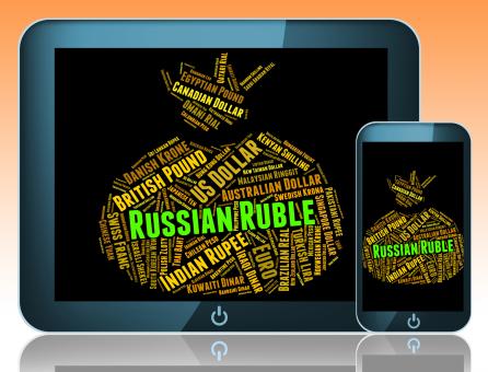 Free Stock Photo of Russian Ruble Indicates Foreign Currency And Coin