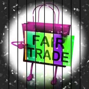 Free Stock Photo of Fair Trade Shopping Bag Represents Equal Deals and Exchange