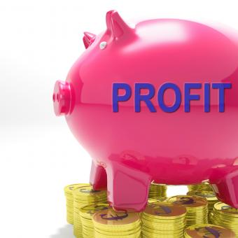 Free Stock Photo of Profit Piggy Bank Means Revenue Return And Surplus