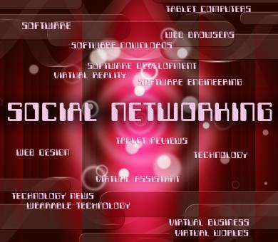 Free Stock Photo of Social Networking Means Text Digital And Community