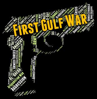 Free Stock Photo of First Gulf War Shows Operation Desert Shield And Clash