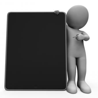 Free Stock Photo of Blank Space Tablet Computer Showing Touchpad Multimedia