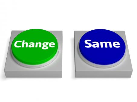 Free Stock Photo of Change Same Buttons Shows Changing Or Improvement