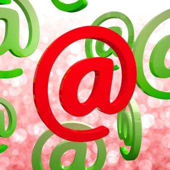 Free Stock Photo of At Sign Means Email Correspondence on Web