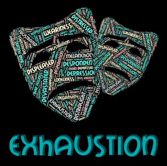 Free Stock Photo of Exhaustion Word Indicates Worn Out And Draining