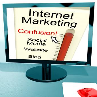 Free Stock Photo of Internet Marketing Confusion Shows Online SEO Strategy