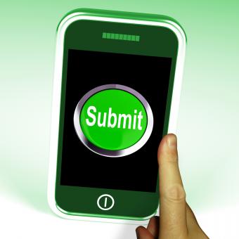 Free Stock Photo of Submit Smartphone Means Submitting On Entering Online