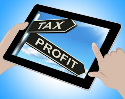 Free Stock Photo of Tax Profit Tablet Means Taxation Of Earnings