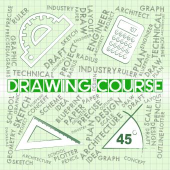 Free Stock Photo of Drawing Course Shows Sketch Syllabus And Schedules