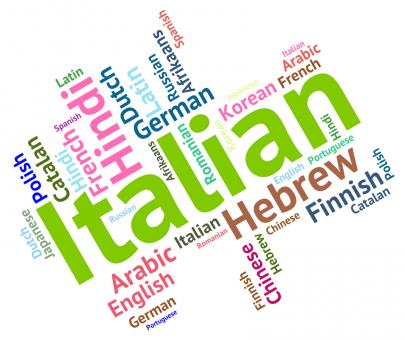 Free Stock Photo of Italian Language Indicates Speech Text And Foreign