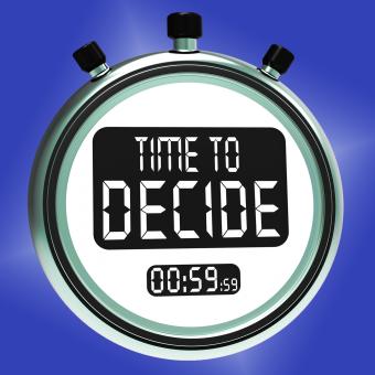 Free Stock Photo of Time To Decide Message Means Decision And Choice
