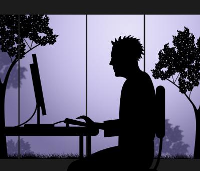 Free Stock Photo of Working Late Shows Workplace Office And Night