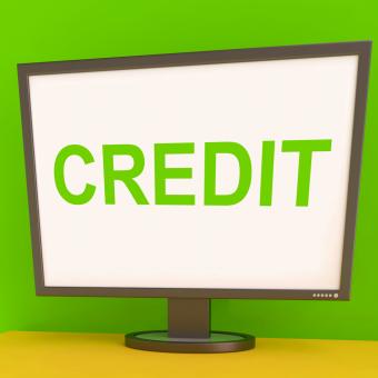 Free Stock Photo of Credit Screen Shows Finance Debt Or Loan For Purchasing