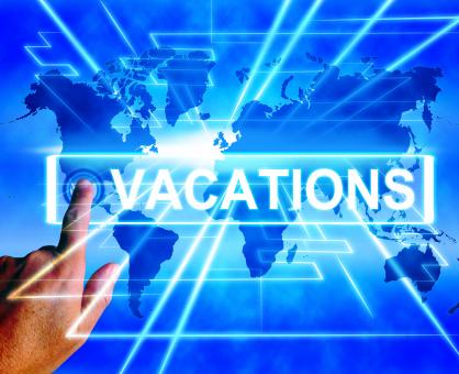 Free Stock Photo of Vacations Map Displays Online Planning or Worldwide Vacation Travel