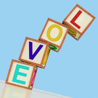 Free Stock Photo of Love Blocks Show Friendship Romance Or Marriage