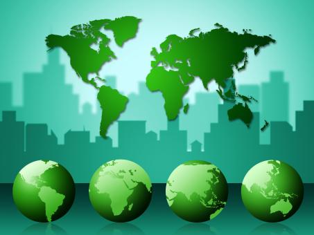 Free Stock Photo of World Map Represents Geographical Continents And Template