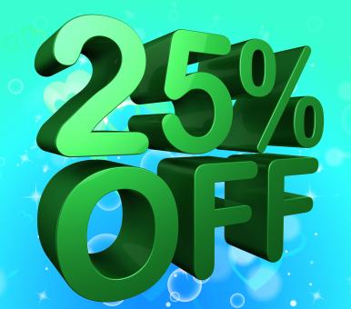 Free Stock Photo of Twenty Five Percent Represents 25 Off And Cheap
