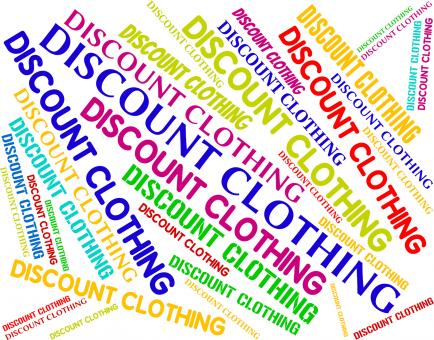 Free Stock Photo of Discount Clothing Shows Garment Cheap And Text