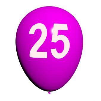 Free Stock Photo of 25 Balloon Shows Twenty-fifth Happy Birthday Celebration