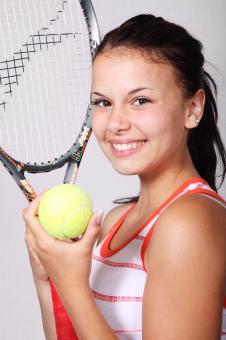 Free Stock Photo of Girl with Racket