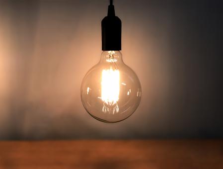 Free Stock Photo of Glowing Light Bulb