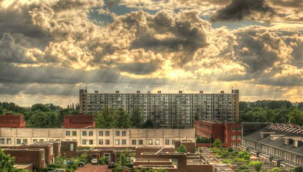 Free Stock Photo of Clouds over the City