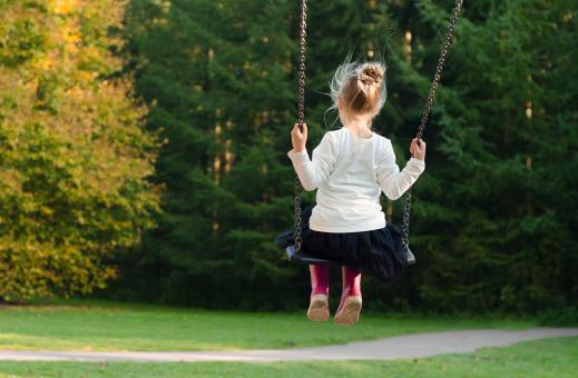 Free Stock Photo of Girl taking a Swing