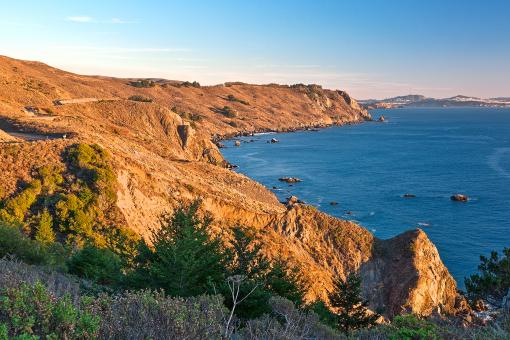 Free Stock Photo of Golden Hour Coast - Point Reyes HDR