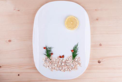Free Stock Photo of Oatmeal, lemon and dill