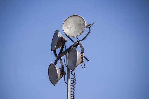 Free Stock Photo of Industrial Flood Lights