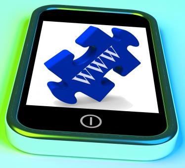 Free Stock Photo of WWW Smartphone Shows Internet Web And Online