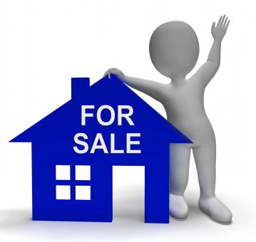 Free Stock Photo of For Sale House Shows Property On Market