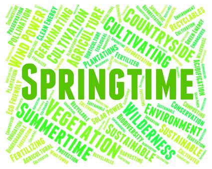 Free Stock Photo of Springtime Word Represents Text Warmth And Words