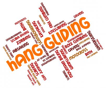 Free Stock Photo of Hang Gliding Means Hanggliders Words And Glide