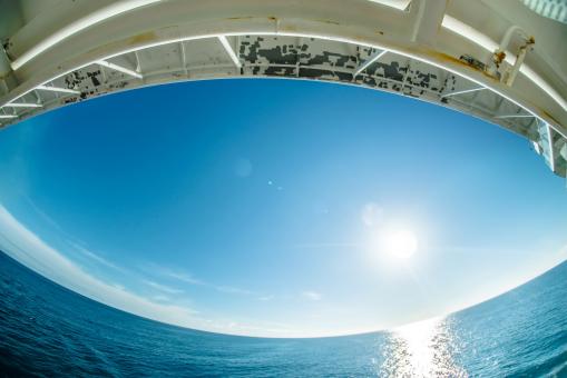 Free Stock Photo of Fish Eye View of Sky and Sea
